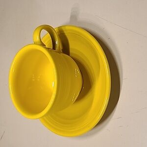 Bright Yellow Fiesta Cup and Saucer Set